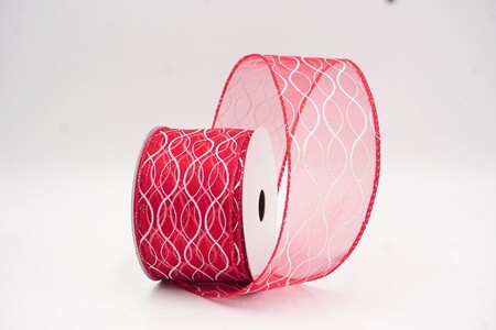 Rood glitterend ogee-rasterdraadlint_KW0470GC-7-7